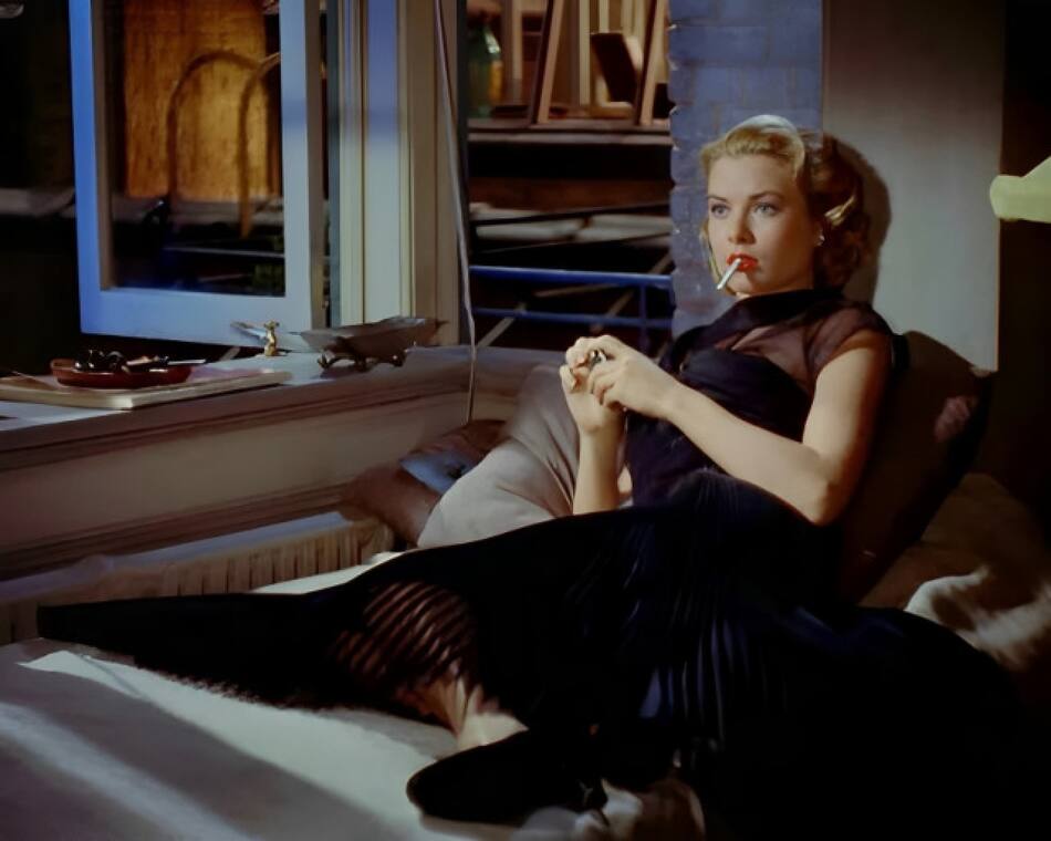 Grace Kelly en La ventana indiscreta (1954). Foto: @TheCinesthetic.