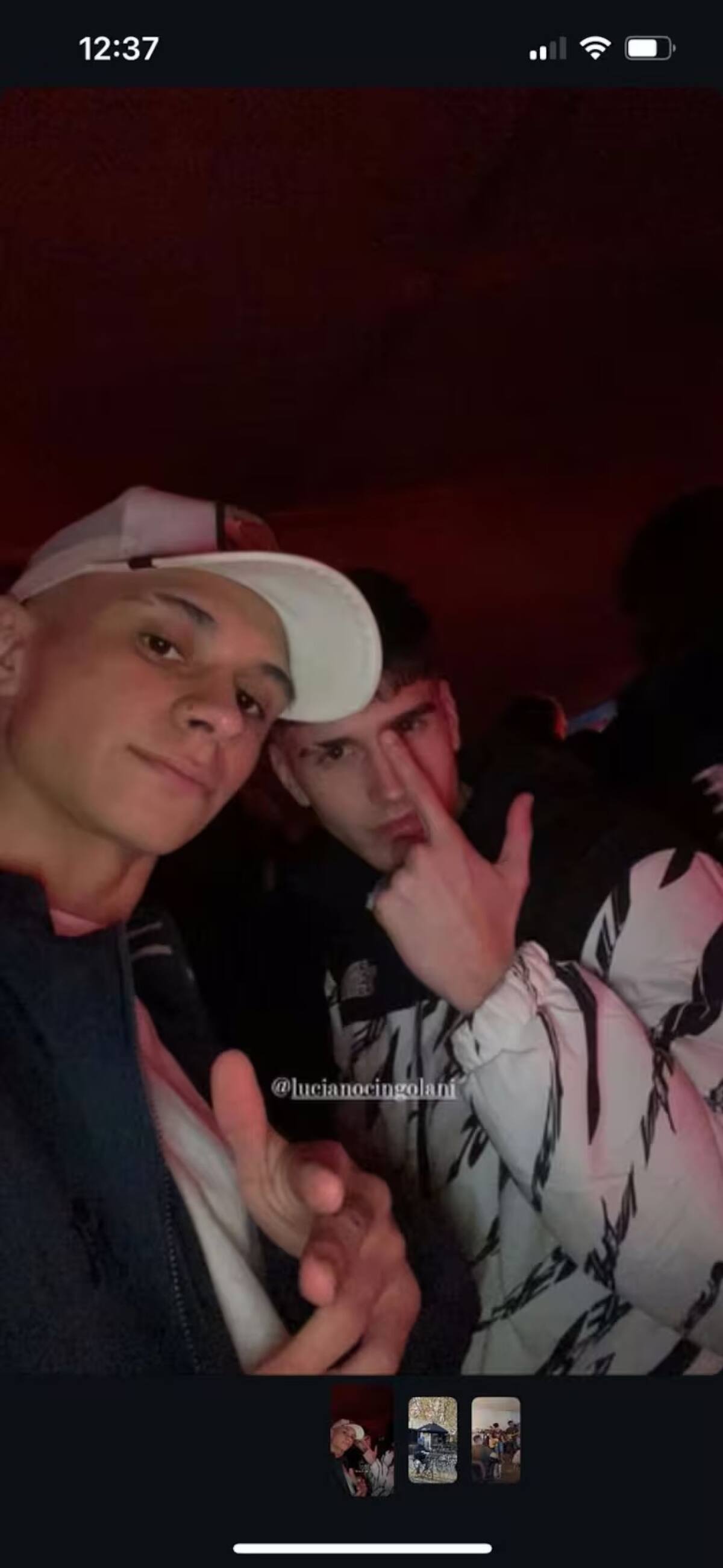 Ramiro Naim Garraza y Luciano Cingolani, el conductor del auto. Foto: redes sociales.