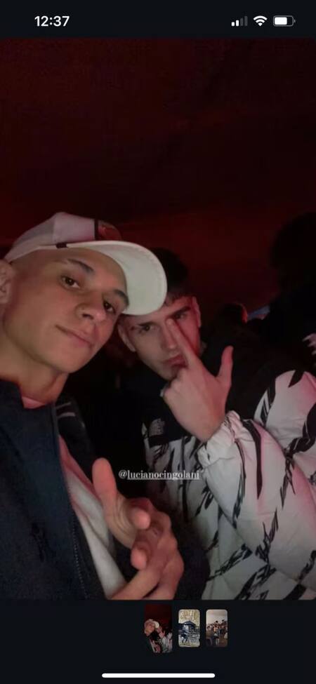 Ramiro Naim Garraza y Luciano Cingolani, el conductor del auto. Foto: redes sociales.