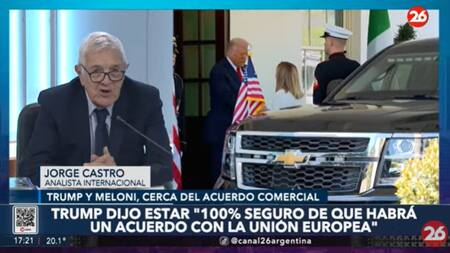 Jorge Castro sobre el encuentro de Trump y Meloni. Foto: Captura de video.