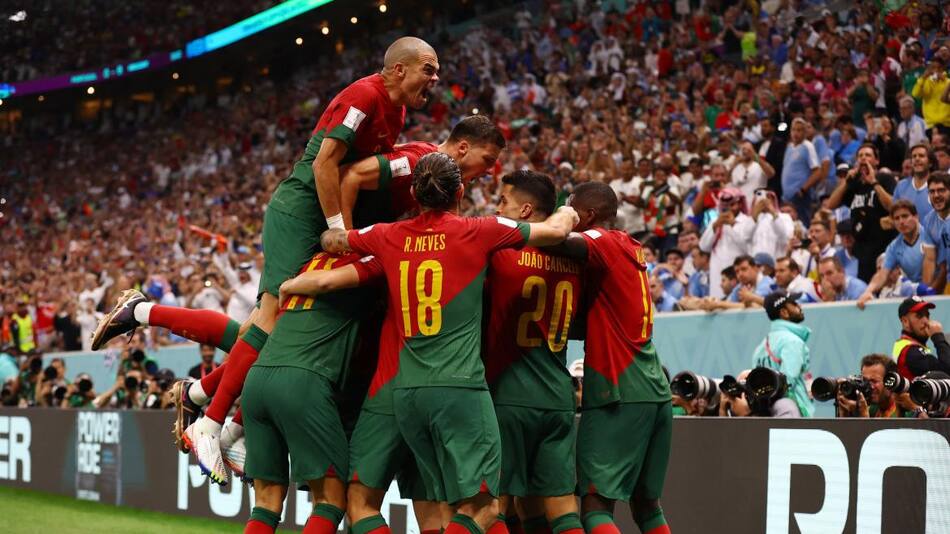 Foto final; Portugal-Uruguay; Qatar 2022. Foto: Reuters.