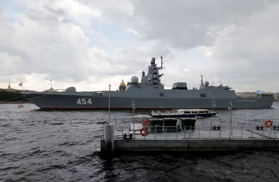 Fragata rusa Gorshkov en San Petersburgo . Foto: archivo EFE