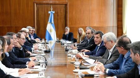 Reunión de Massa y bancos, foto Presidencia