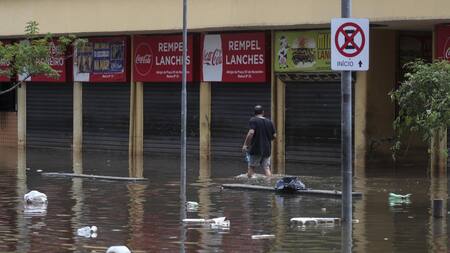 Inundaciones en Brasil. Foto: EFE.