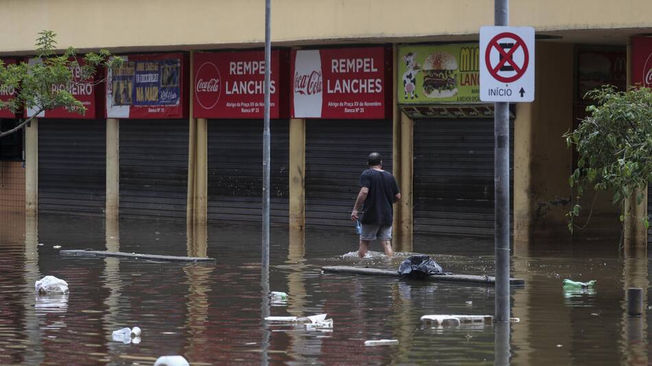 Inundaciones en Brasil. Foto: EFE.