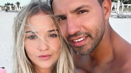 Sofía Calzetti y Sergio Kun Agüero. Foto: NA.