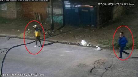 Los dos detenidos quedaron grabados en las cámaras de la zona en la que ocurrió el crimen. Foto: NA
