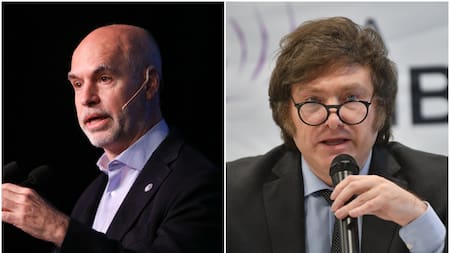 Javier Milei y Horacio Rodríguez Larreta.