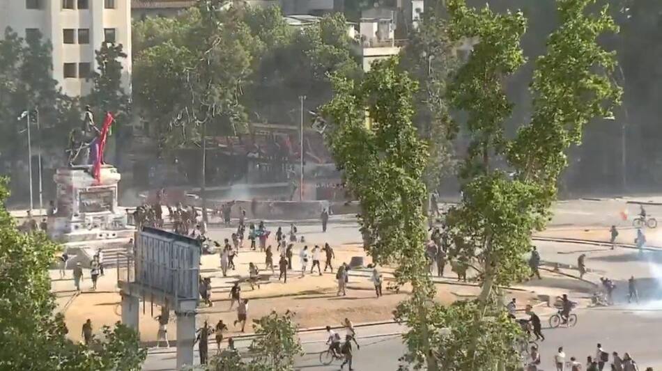 Chile, protestas, captura de Meganoticias