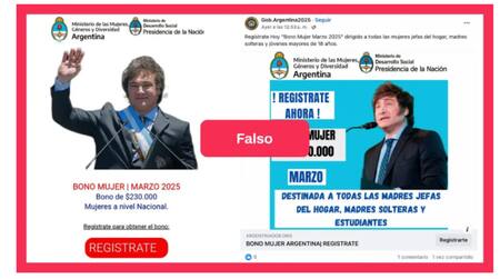 Nueva modalidad de estafa. Fuente: Chequeado.