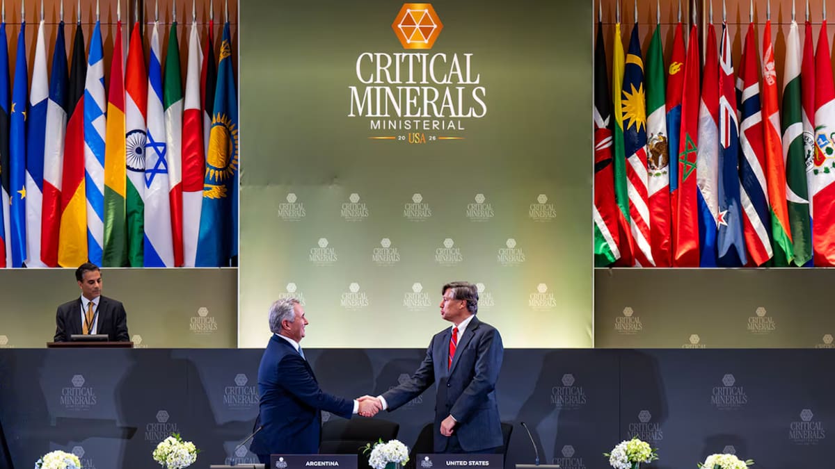 Argentina y Estados Unidos suscribieron un acuerdo de minerales críticos.