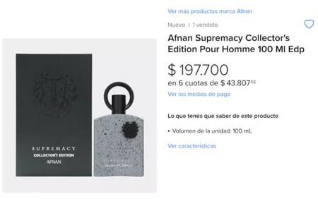 El perfume árabe que arrasa en Mercado Libre. Foto: captura Google