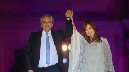 Alberto Fernández y Cristina Kirchner, NA.