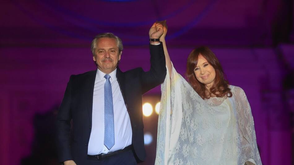 Alberto Fernández y Cristina Kirchner, NA.