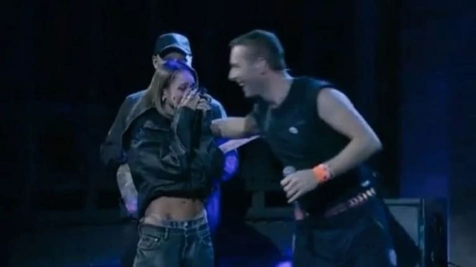 Tini Stoessel junto a Coldplay. Foto: gentileza SNL.