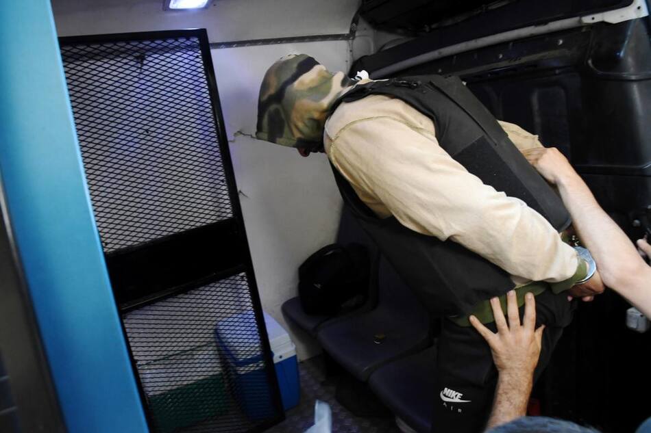 Marcelo Corazza, detenido. Foto: Télam.