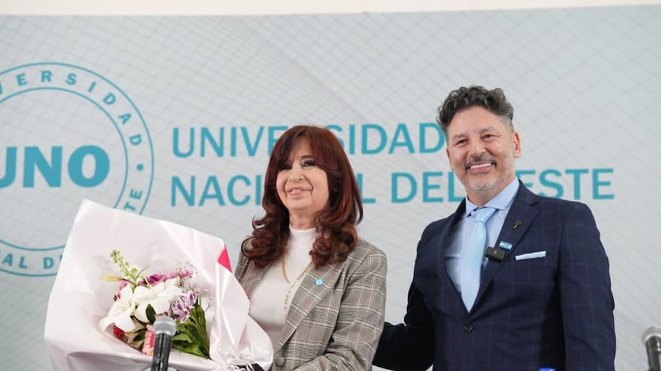 Gustavo Menéndez y Cristina Kirchner. Foto: Instagram @gamenendez