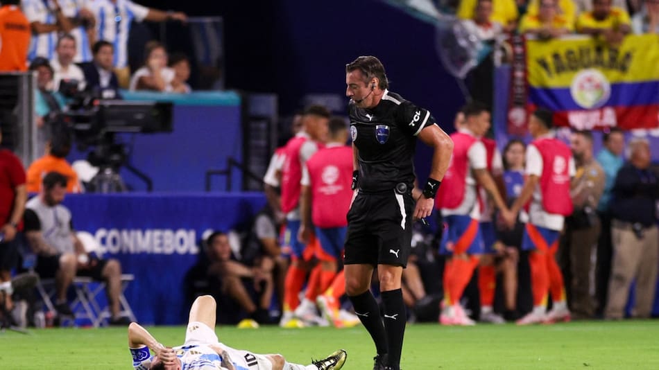Lesión de Messi; Copa América 2024. Foto: Reuters.