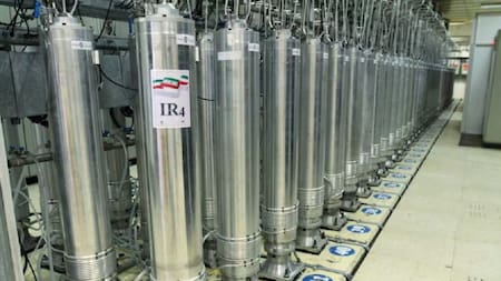 Máquinas centrifugadoras en la instalación de enriquecimiento de uranio de Irán. Foto: Organización de Energía Atómica de Irán