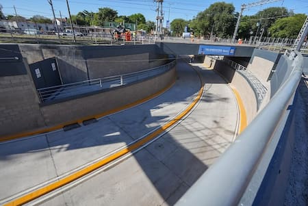 Nuevo túnel debajo de las vías del Tren Roca en Almirante Brown.