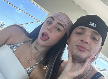 Nicki Nicole y Peso Pluma de vacaciones. Fotos: Instagram.