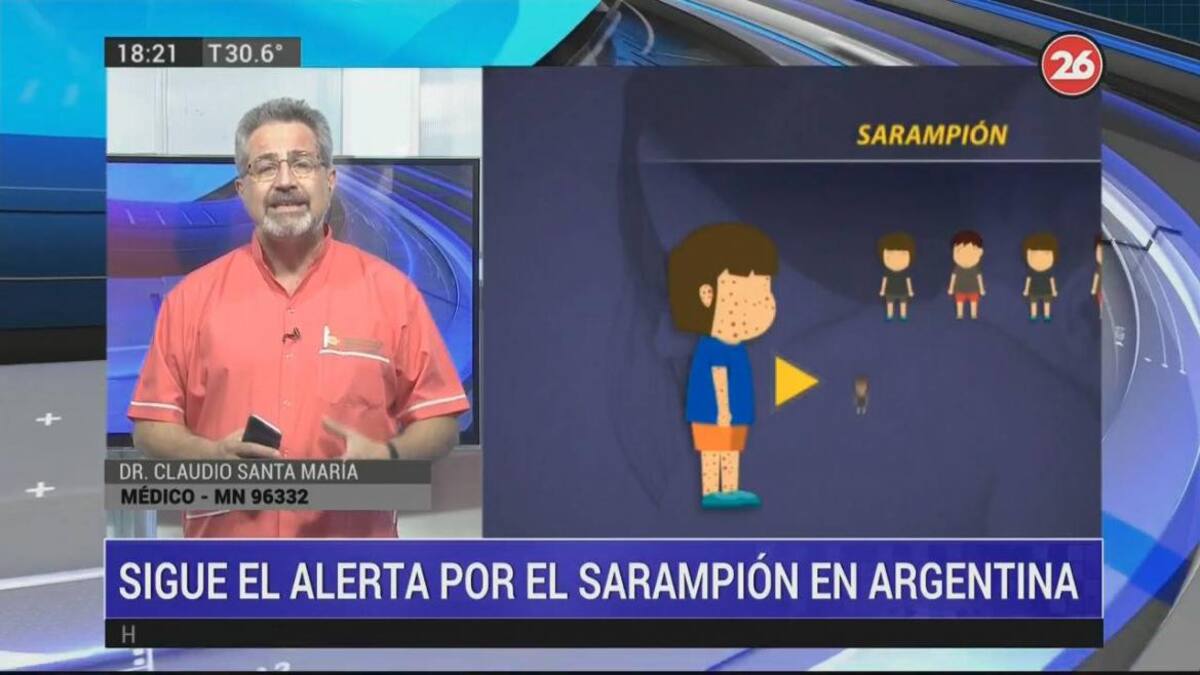 Doctor Claudio Santa María por Sarampión Canal 26