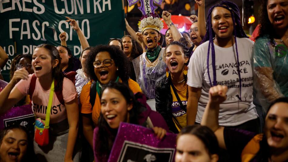 Día Internacional de la Mujer en San Pablo. Foto: Reuters