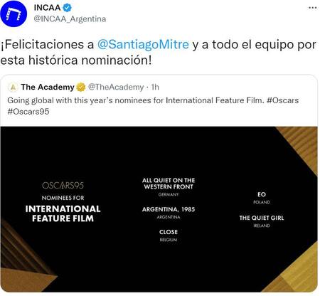 Las felicitaciones de los famosos. Foto: Twitter.