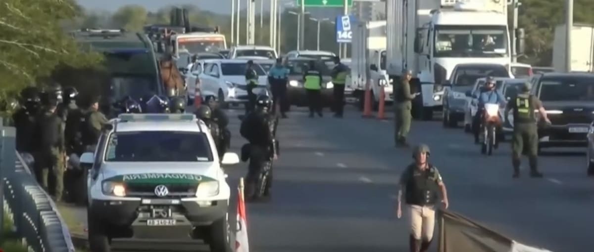 Protestas en plena autopista Panamericana