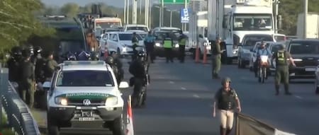Protestas en plena autopista Panamericana