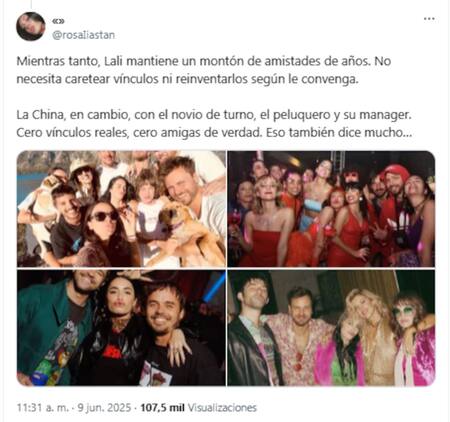 Lali Espósito y la China Suárez 9. Foto: X.