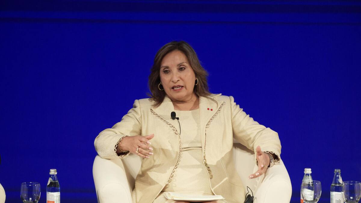 Dina Boluarte, presidenta de Perú. Foto: EFE.