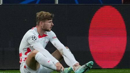 Lesión de Timo Werner. Foto: REUTERS.