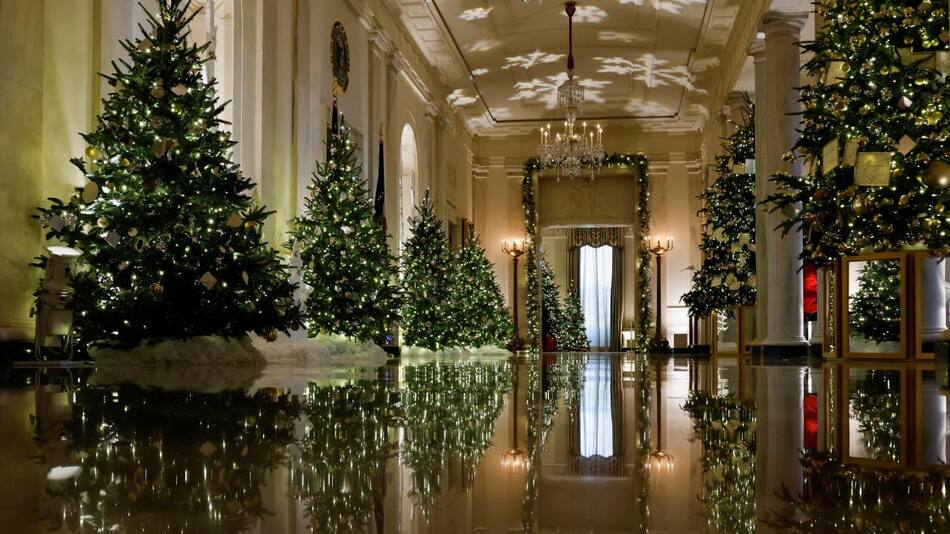 Decoración de la Casa Blanca por Navidad. REUTERS