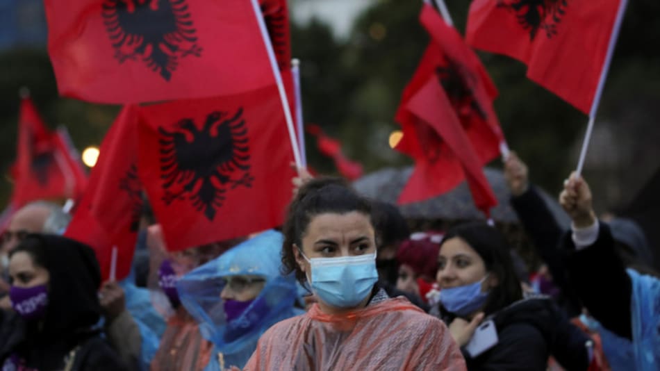 Protestas en Albania.