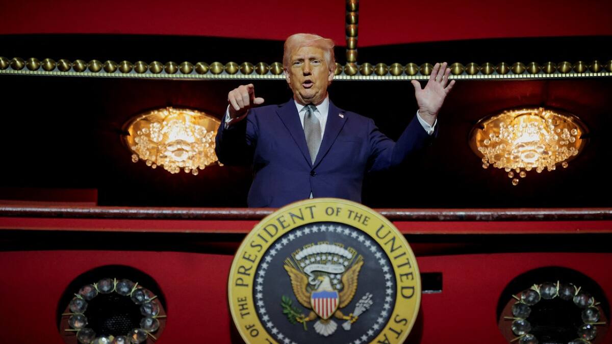 Donald Trump en el Centro Kennedy. Foto: Reuters (Carlos Barria)