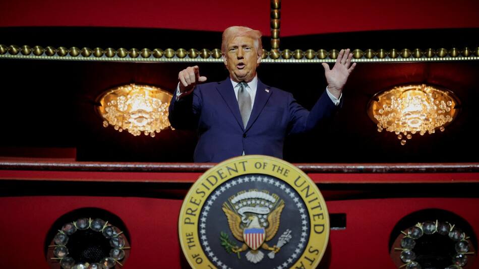 Donald Trump en el Centro Kennedy. Foto: Reuters (Carlos Barria)