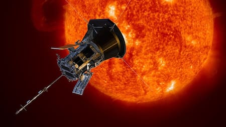 La sonda solar Parker de la NASA. Foto: NASA.
