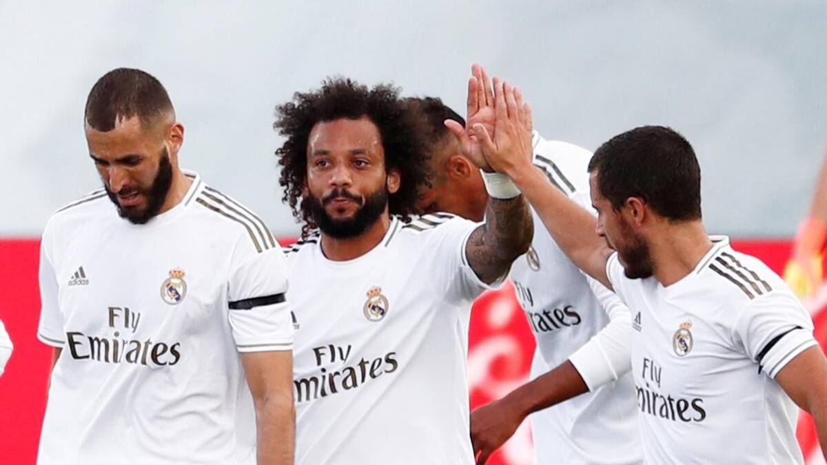 Festejo del Real Madrid ante el Eibar, REUTERS