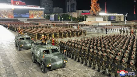 Desfile militar de Corea del Norte. Foto: Reuters.