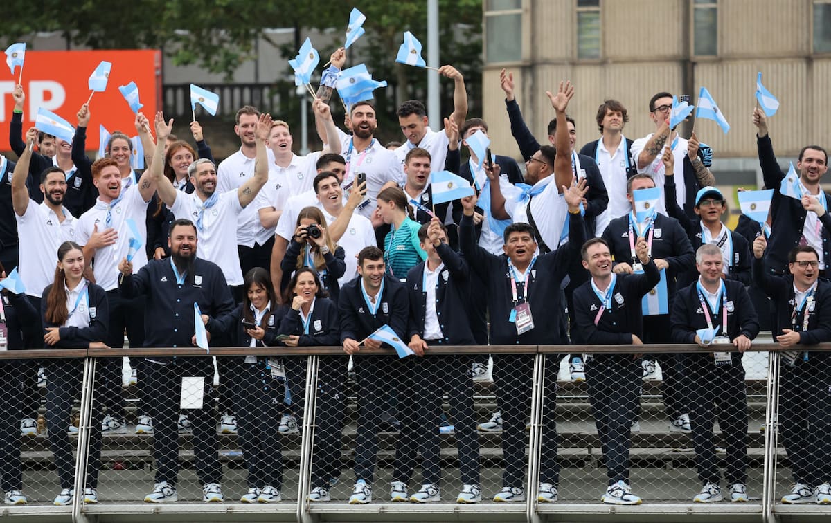 Argentina se hizo presente en la apertura de los Juegos Olímpicos. Foto X.