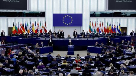 Navalnáya en el Parlamento Europeo. Foto: EFE.