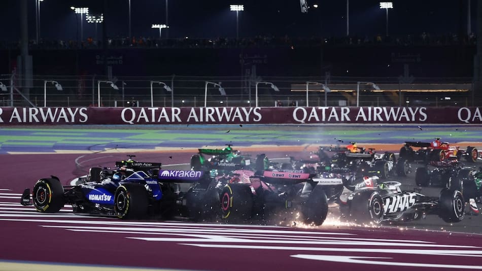 Accidente de Franco Colapinto en el GP de Qatar. Foto: Reuters.