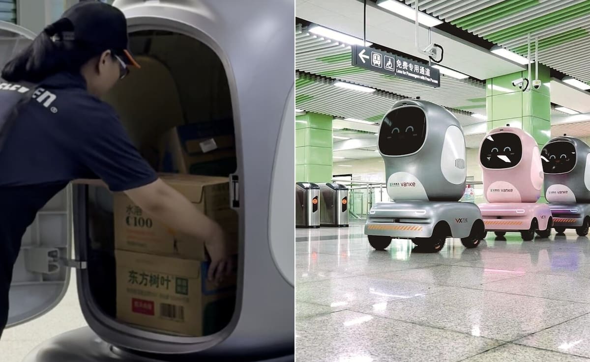 Robot que entrega paquetes en China.