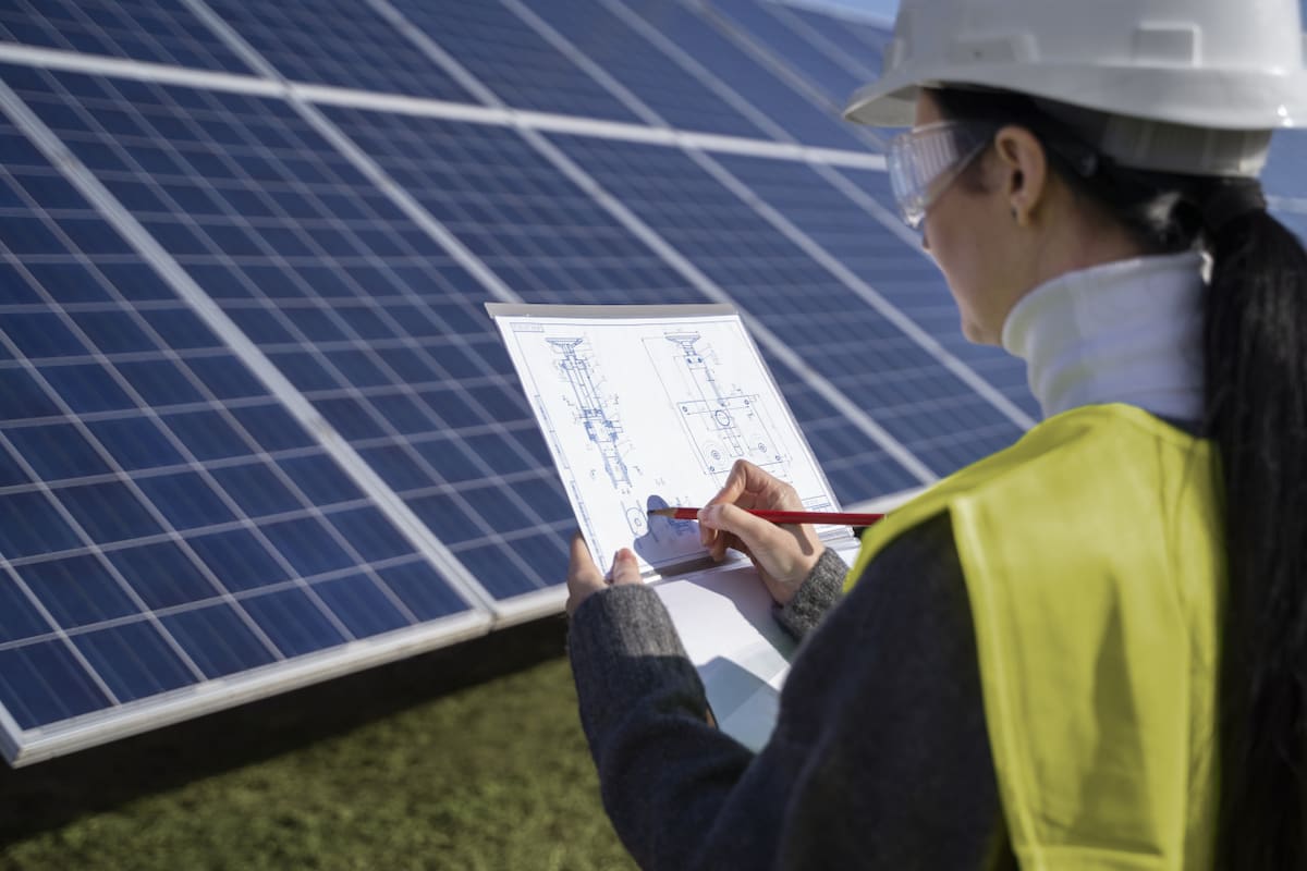 Trabajos verdes orientados a las energías limpias, como la energía solar. Foto: Freepik