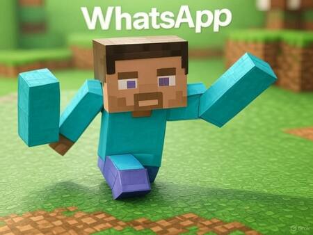 Modo Minecraft en WhatsApp. Fuente: Grok