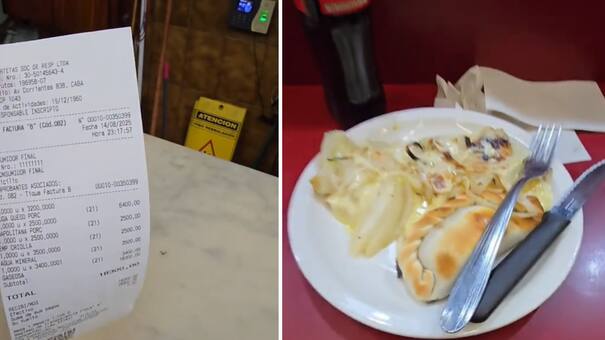 Fue a Las Cuartetas y pidió una porción de fugazzeta, una empanada y gaseosa: esto es lo que gastó