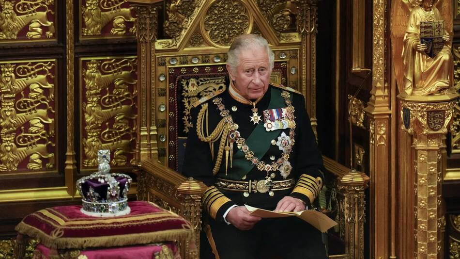 Príncipe Carlos en la apertura del Parlamento británico. Foto: AFP.
