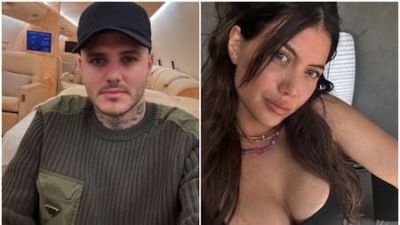 Mauro Icardi y Wanda Nara. Fotos: Instagram.