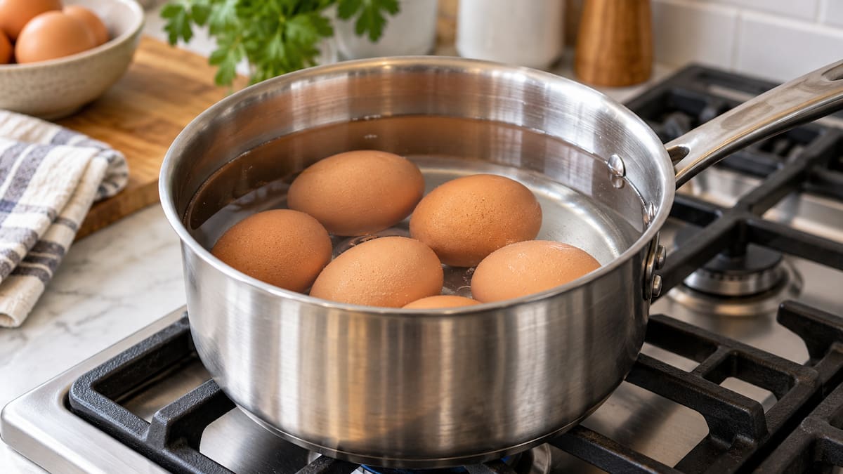 Poner los huevos directamente en agua hirviendo puede afectar su textura